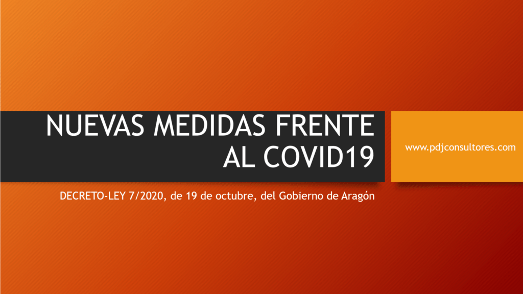 NUEVAS MEDIDAS FRENTE AL COVID19